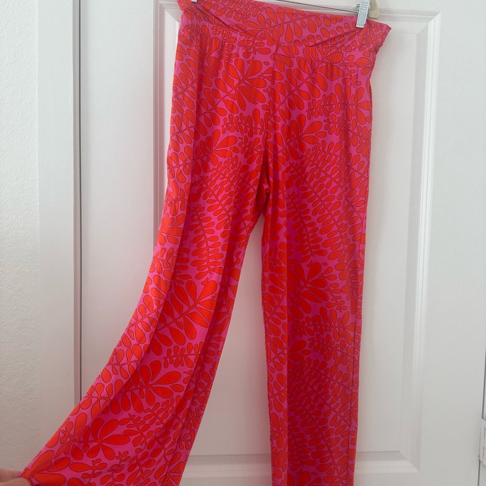 Trina Turk Vibrant Floral Wide Leg Swimwear Pants